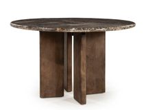 Eetkamertafel LANDO - Marmer/Mangohout ELO 96517