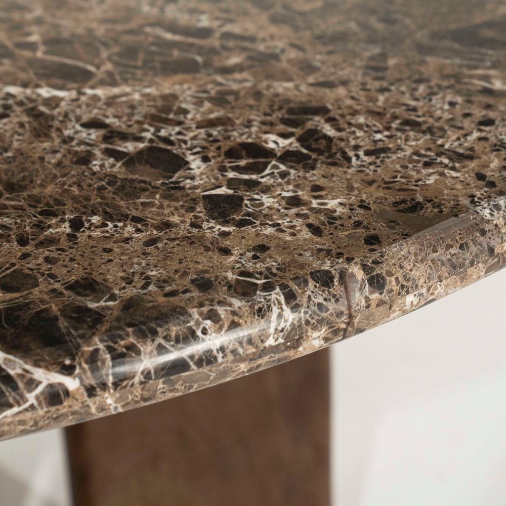 Eetkamertafel LANDO - Marmer/Mangohout ELO 96517