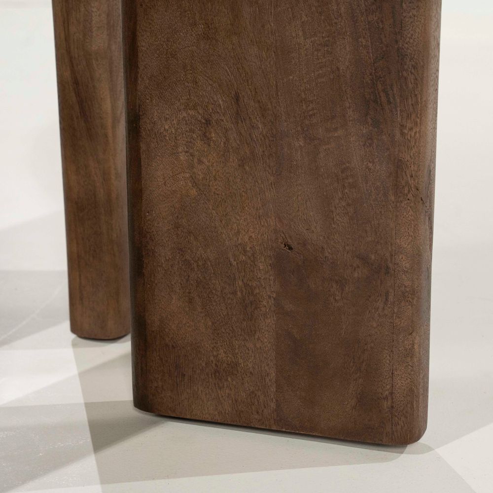 Eetkamertafel LANDO - Marmer/Mangohout ELO 96517