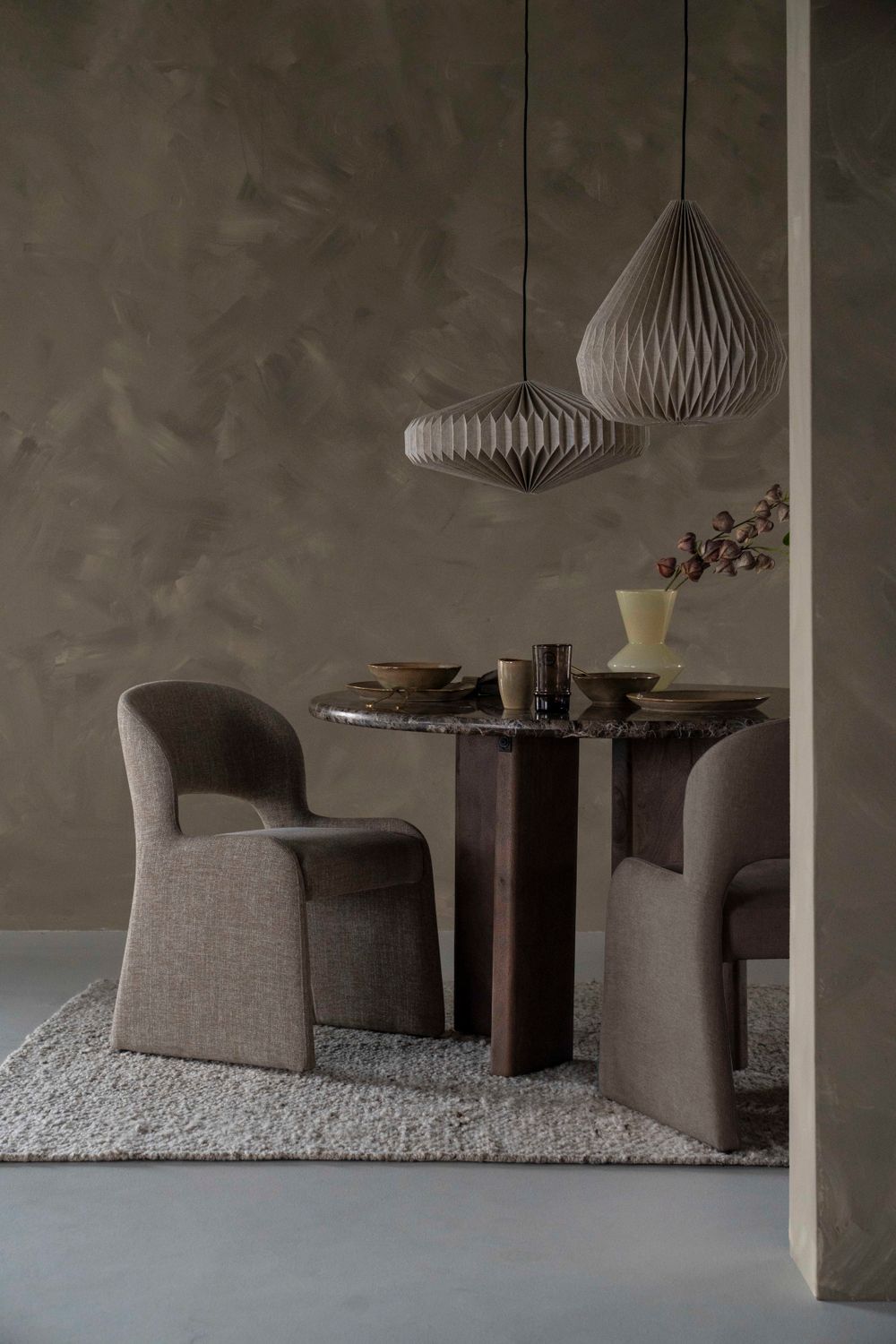 Eetkamertafel LANDO - Marmer/Mangohout ELO 96517