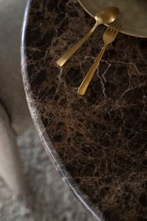 Eetkamertafel LANDO - Marmer/Mangohout ELO 96517