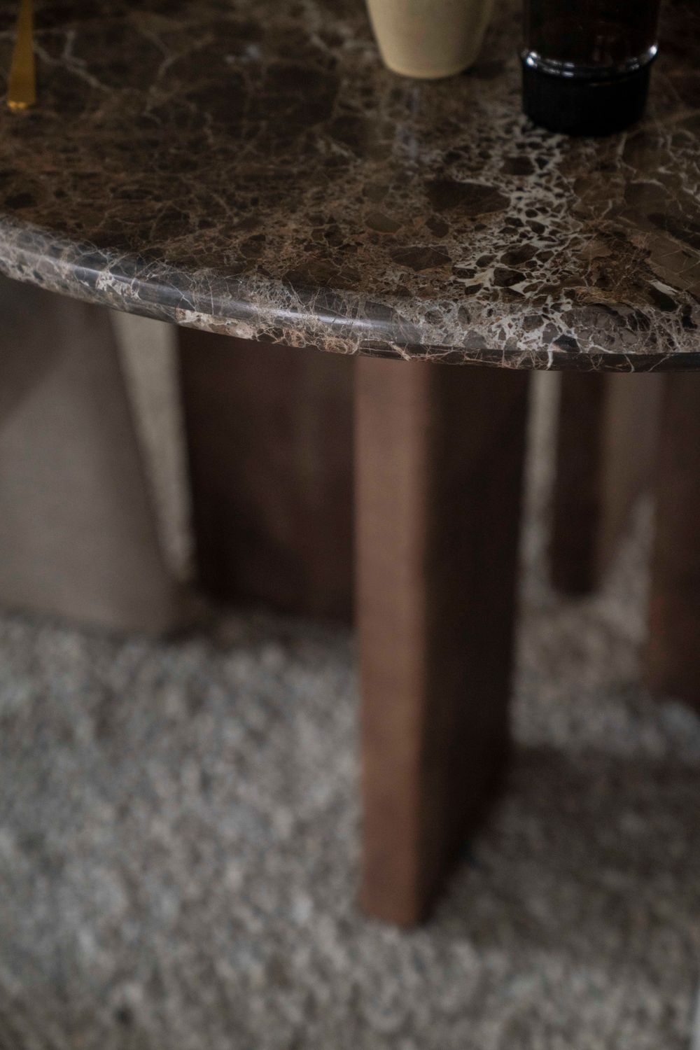 Eetkamertafel LANDO - Marmer/Mangohout ELO 96517