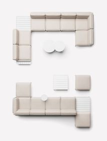 Lounge-hoekelement MAXIMO - Basalto/Cannella NRD 4018429213