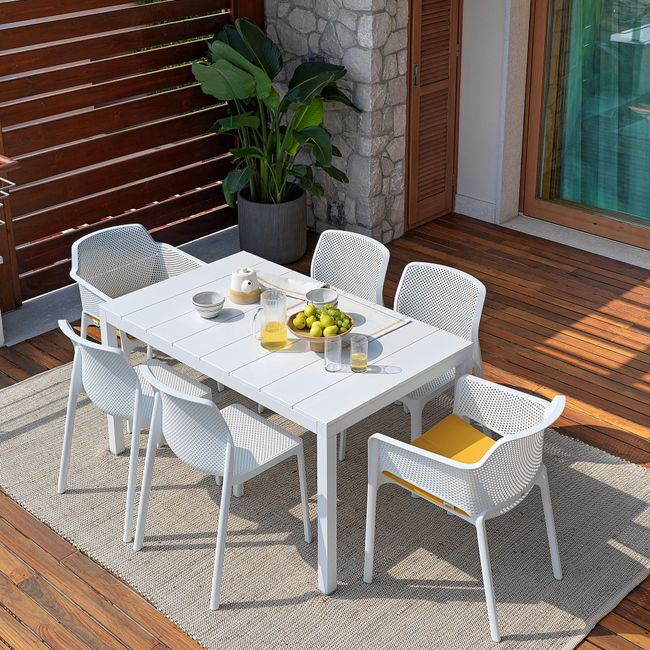 Uitschuifbare tuintafel RIO - Tortora aluminium
