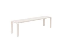 Vondel tuinset, wit aluminium bankje met 214 cm lengte.