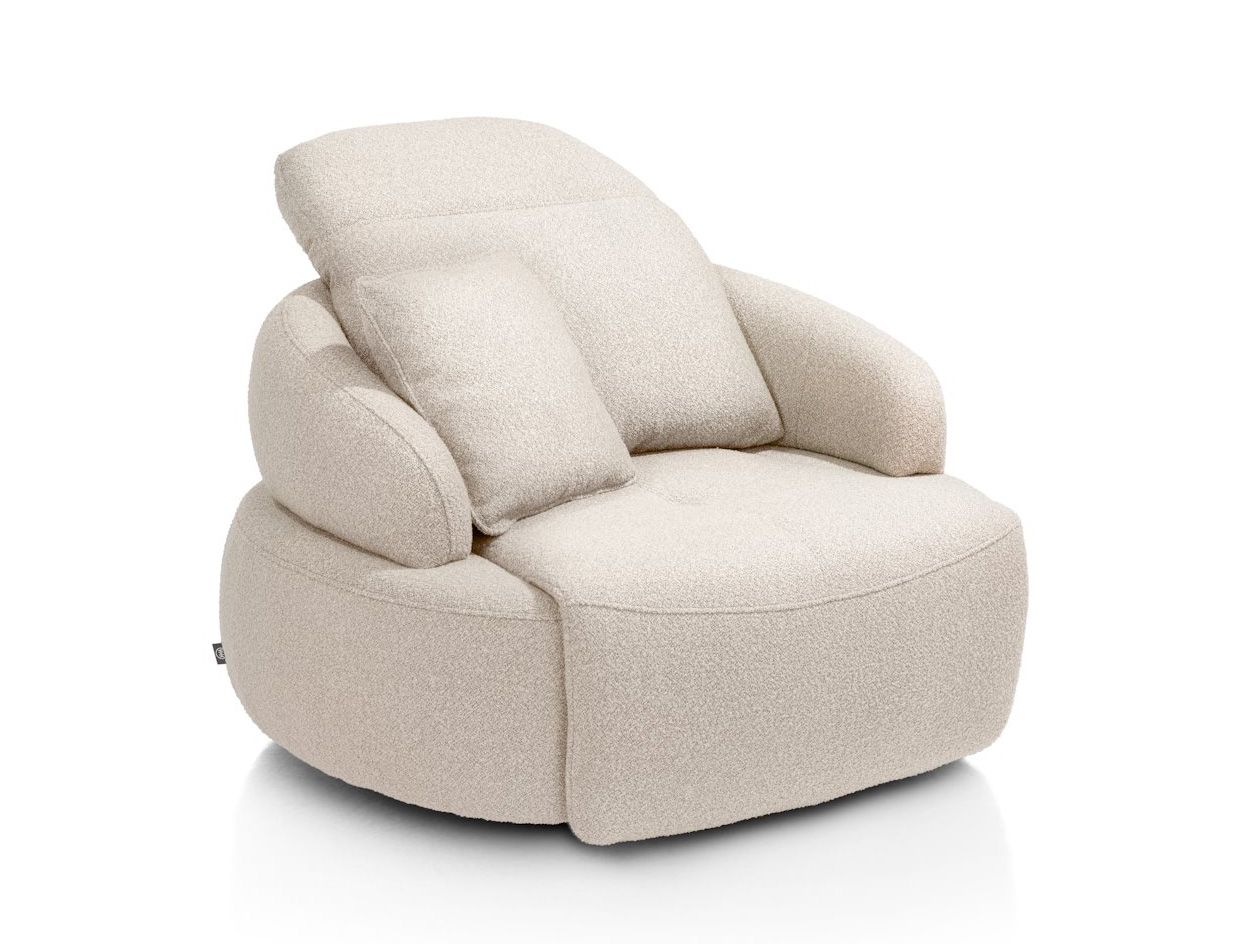 Draaibare relaxfauteuil HOLLYWOOD XL - Beige HEH 49056-BEI