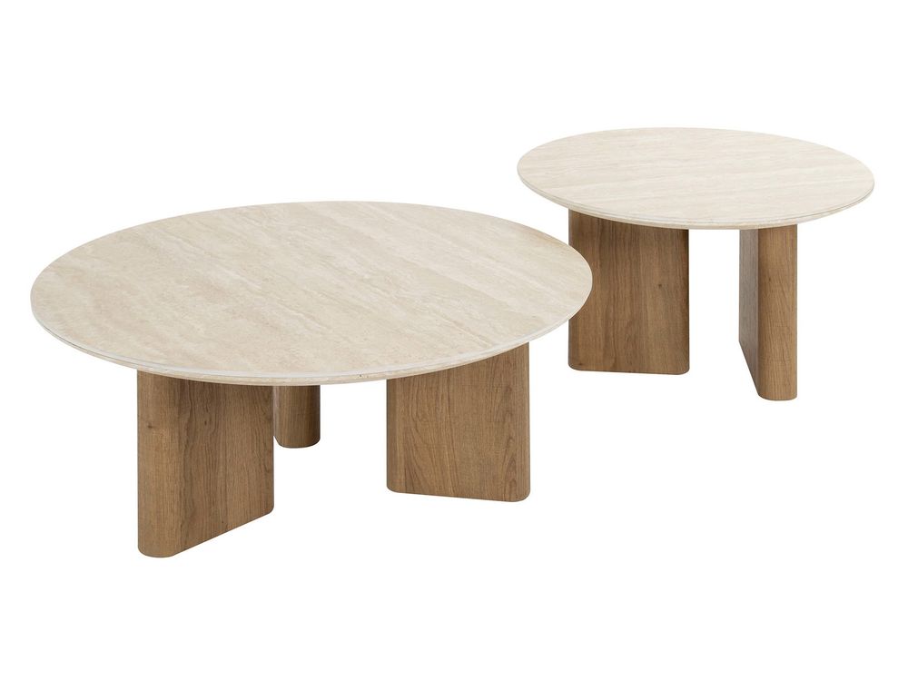 Set van 2 salontafels ROMANO - Travertin ZLS 4562-88