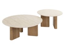 Set van 2 salontafels ROMANO - Travertin ZLS 4562-88