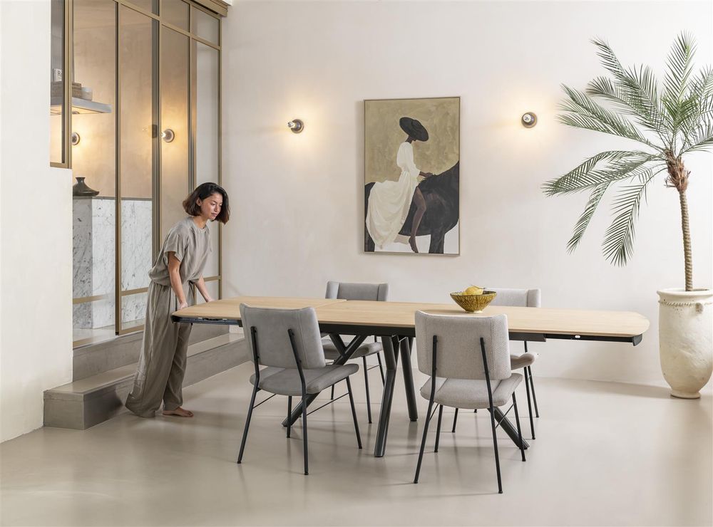 Uitschuifbare eetkamertafel NOVELLO - Naturel eike XOO 51811NAT