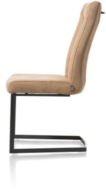 Set van 6 eetkamerstoelen MALENE - Camel / Donkerb C-HEH-MAL-SET6