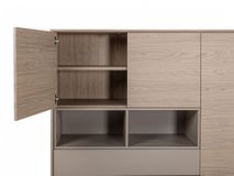 Eetkamerset DEVON - Misty Oak/Stone Grey C-MXF-298-SET1