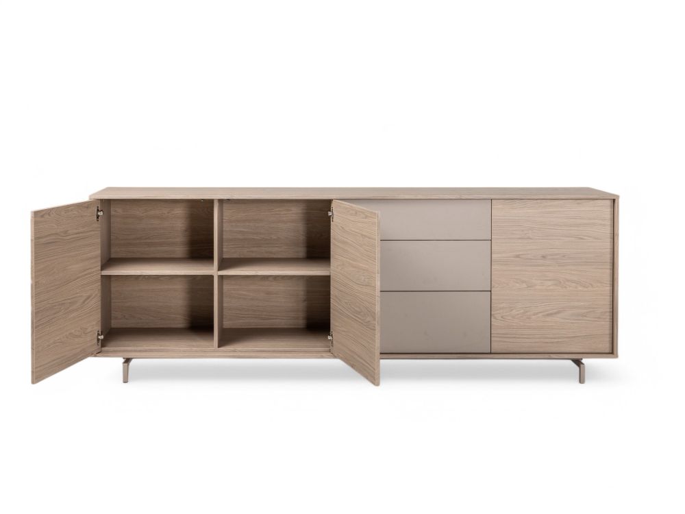 Eetkamerset DEVON - Misty Oak/Stone Grey C-MXF-298-SET1