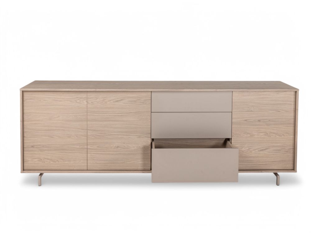 Eetkamerset DEVON - Misty Oak/Stone Grey C-MXF-298-SET1