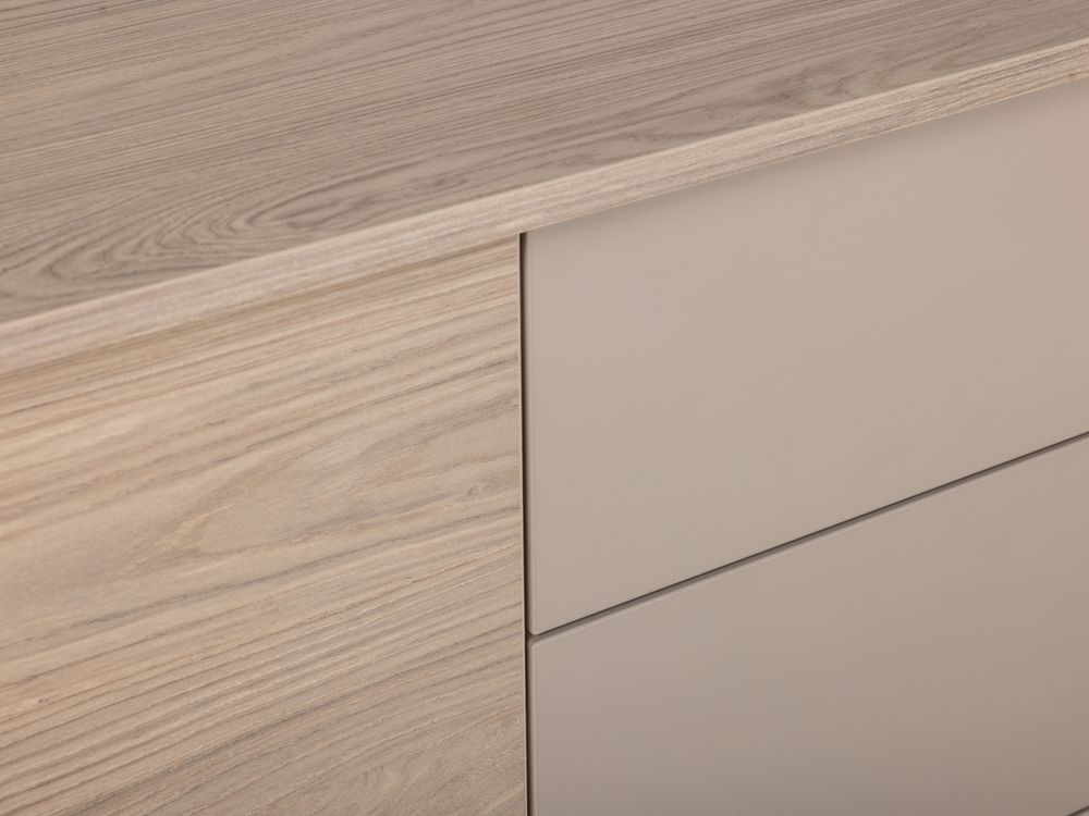 Eetkamerset DEVON - Misty Oak/Stone Grey C-MXF-298-SET1