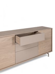 Eetkamerset DEVON - Misty Oak/Stone Grey C-MXF-298-SET1