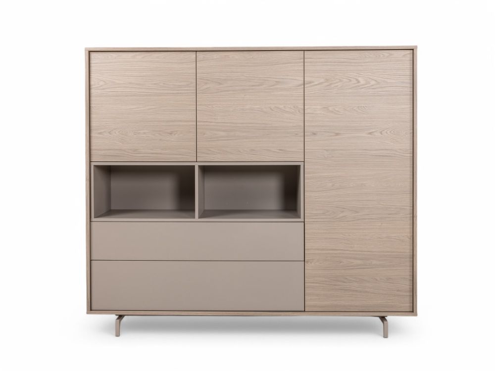 Eetkamerset DEVON - Misty Oak/Stone Grey C-MXF-298-SET1