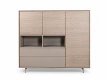 Eetkamerset DEVON - Misty Oak/Stone Grey C-MXF-298-SET1