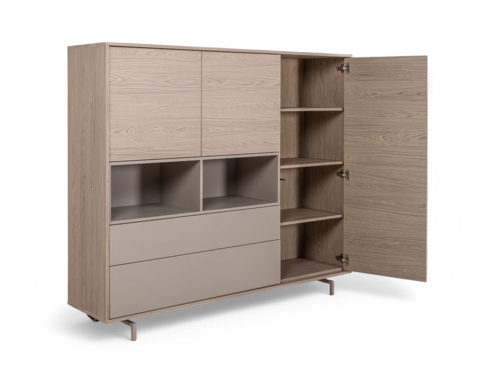 Eetkamerset DEVON - Misty Oak/Stone Grey C-MXF-298-SET1