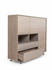 Eetkamerset DEVON - Misty Oak/Stone Grey C-MXF-298-SET1