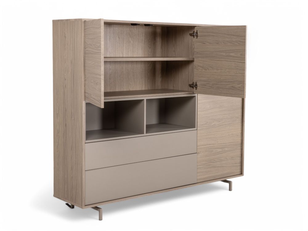 Eetkamerset DEVON - Misty Oak/Stone Grey C-MXF-298-SET1