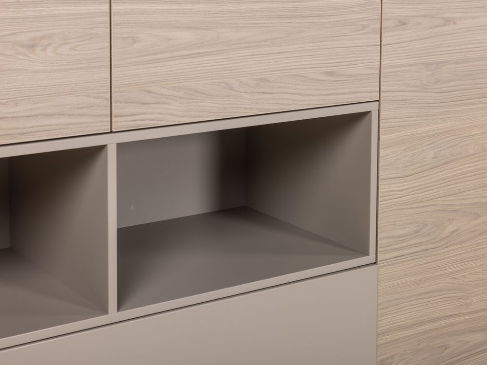 Eetkamerset DEVON - Misty Oak/Stone Grey C-MXF-298-SET1