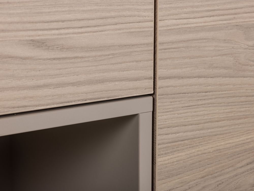 Eetkamerset DEVON - Misty Oak/Stone Grey C-MXF-298-SET1