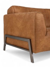 Set van 3-zit, 2,5-zit en poef ZEMBLA - Cognac C-HEH-ZEM-HKS1