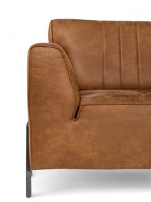 Set van 3-zit, 2,5-zit en poef ZEMBLA - Cognac C-HEH-ZEM-HKS1