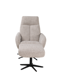 Relaxfauteuil incl. poef JONA - Crème MED-49-TZ1