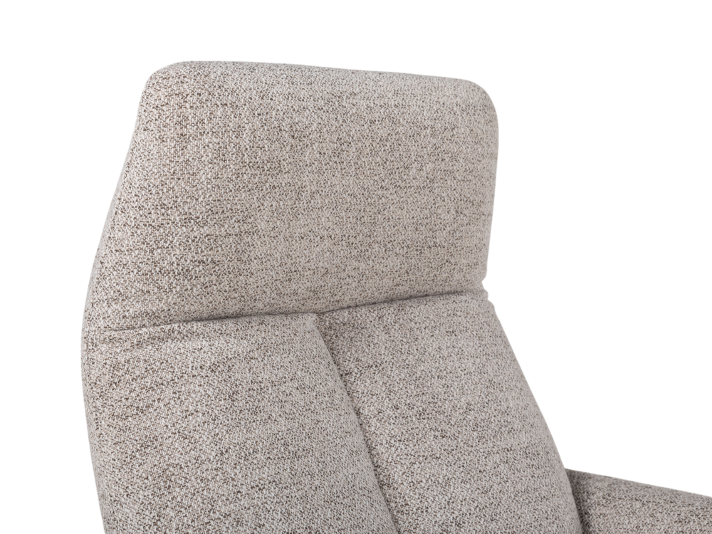 Relaxfauteuil incl. poef JONA - Crème MED-49-TZ1