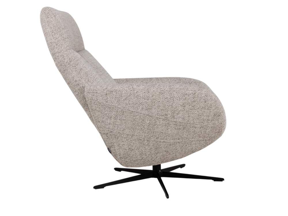 Relaxfauteuil incl. poef JONA - Crème MED-49-TZ1