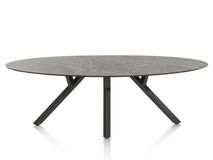 Eetkamertafel MINATO - Lichtgrijze marmerlook XOO 46896LGR