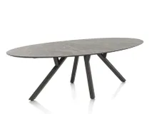 Eetkamertafel MINATO - Lichtgrijze marmerlook XOO 46896LGR