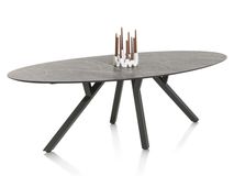 Eetkamertafel MINATO - Lichtgrijze marmerlook XOO 46896LGR