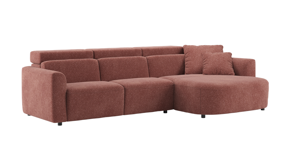 Hoekzetel incl. elektr. relaxen CANTELLO - Rood C-XOO-336-HKS1