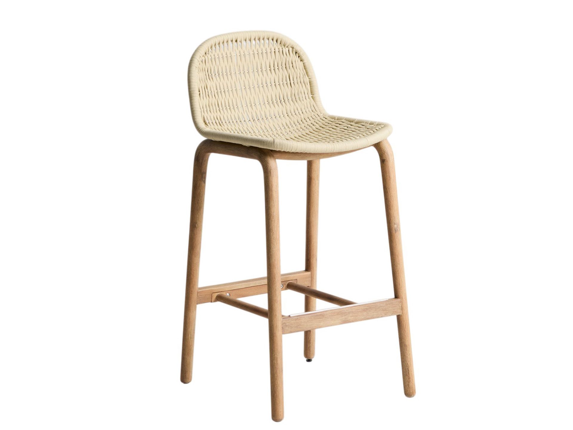 Barstoel ALIPA - Acaciahout / Ecru KAV O00483RO12