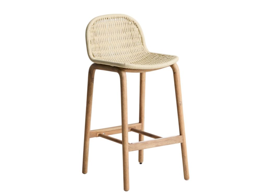 Barstoel ALIPA - Acaciahout / Ecru KAV O00483RO12