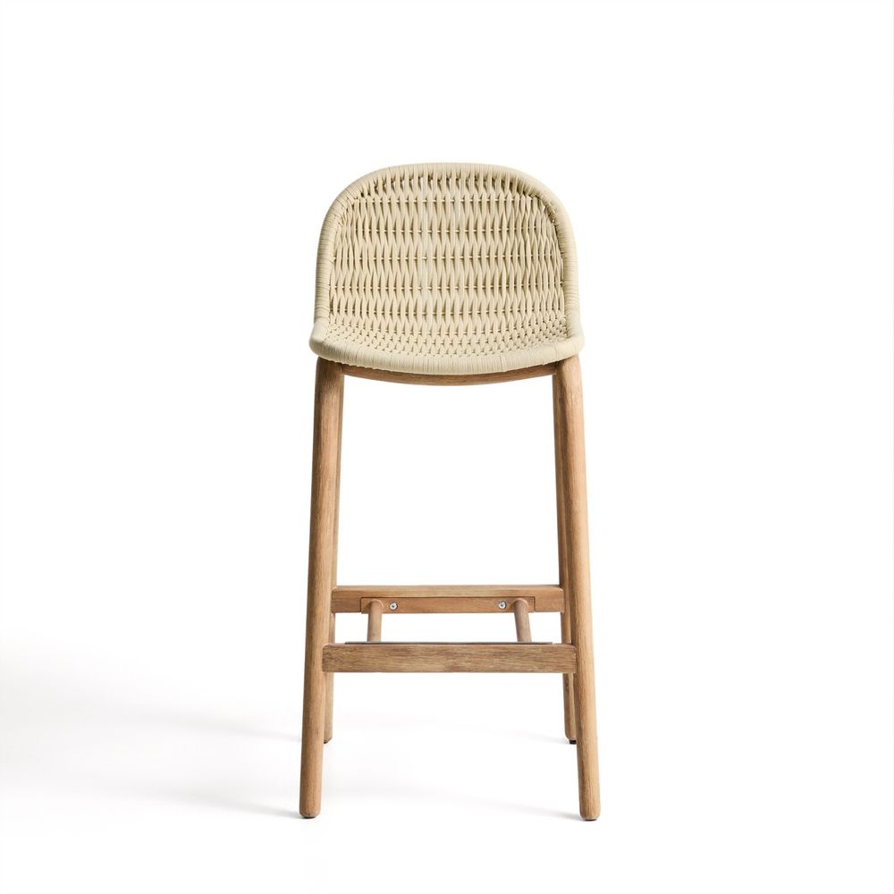 Barstoel ALIPA - Acaciahout / Ecru KAV O00483RO12