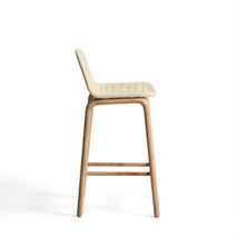 Barstoel ALIPA - Acaciahout / Ecru KAV O00483RO12
