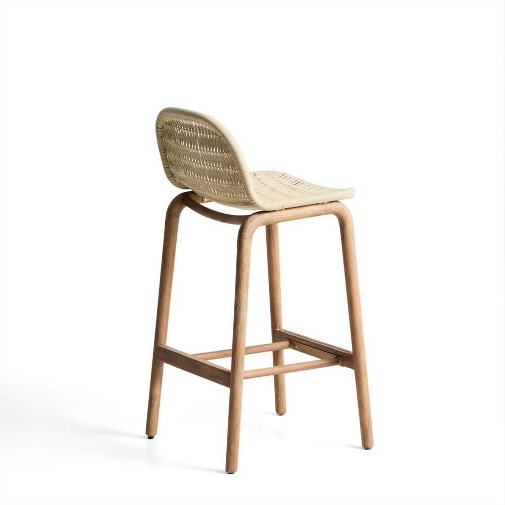 Barstoel ALIPA - Acaciahout / Ecru KAV O00483RO12