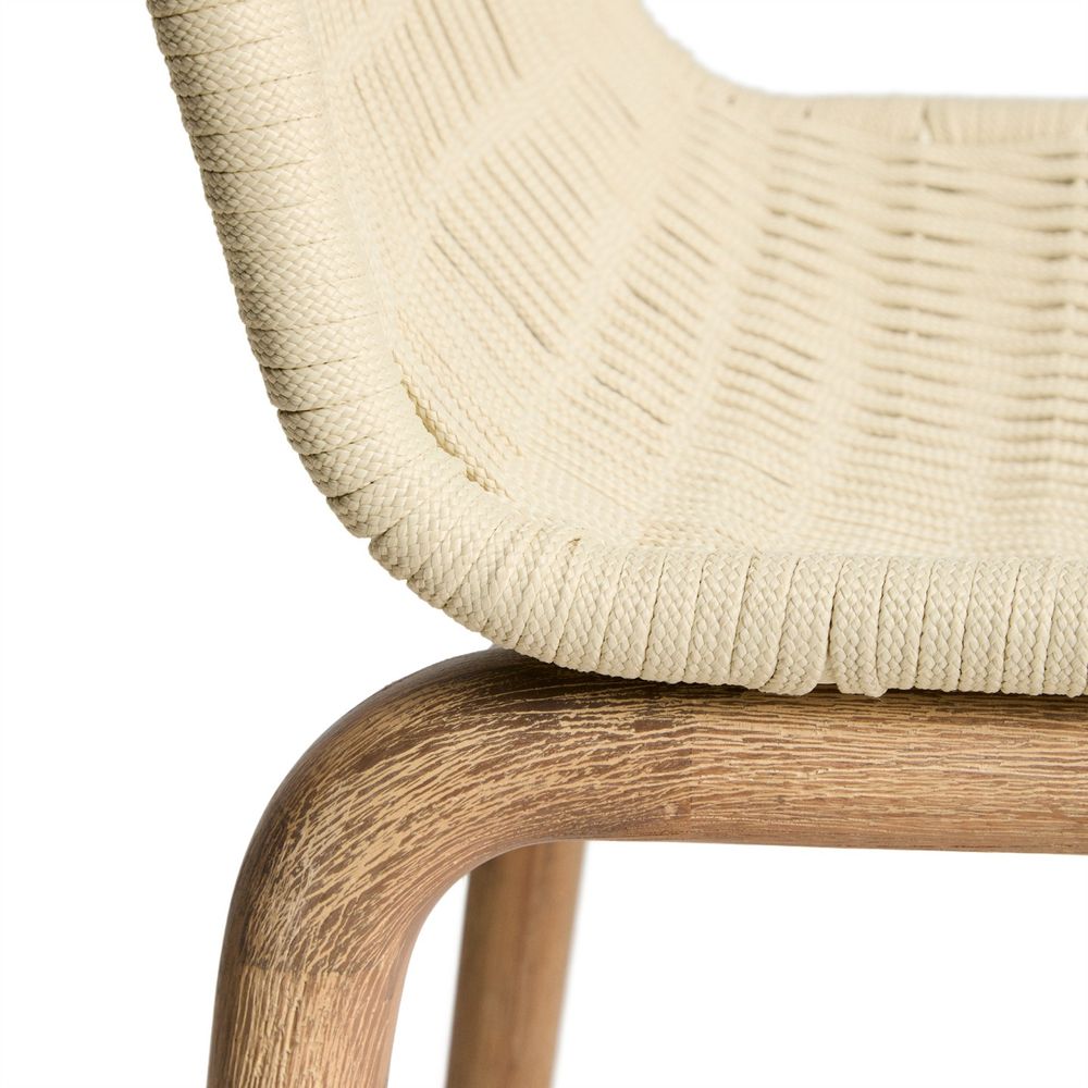 Barstoel ALIPA - Acaciahout / Ecru KAV O00483RO12