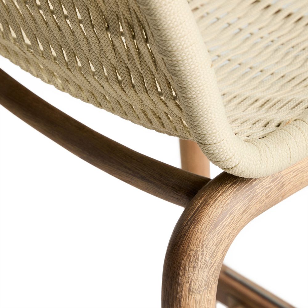 Barstoel ALIPA - Acaciahout / Ecru KAV O00483RO12