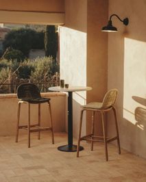 Barstoel ALIPA - Acaciahout / Ecru KAV O00483RO12