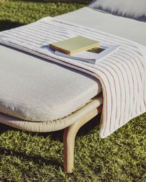 Ligstoel ALIPA - Acaciahout / Donkergrijs KAV O00489RO12