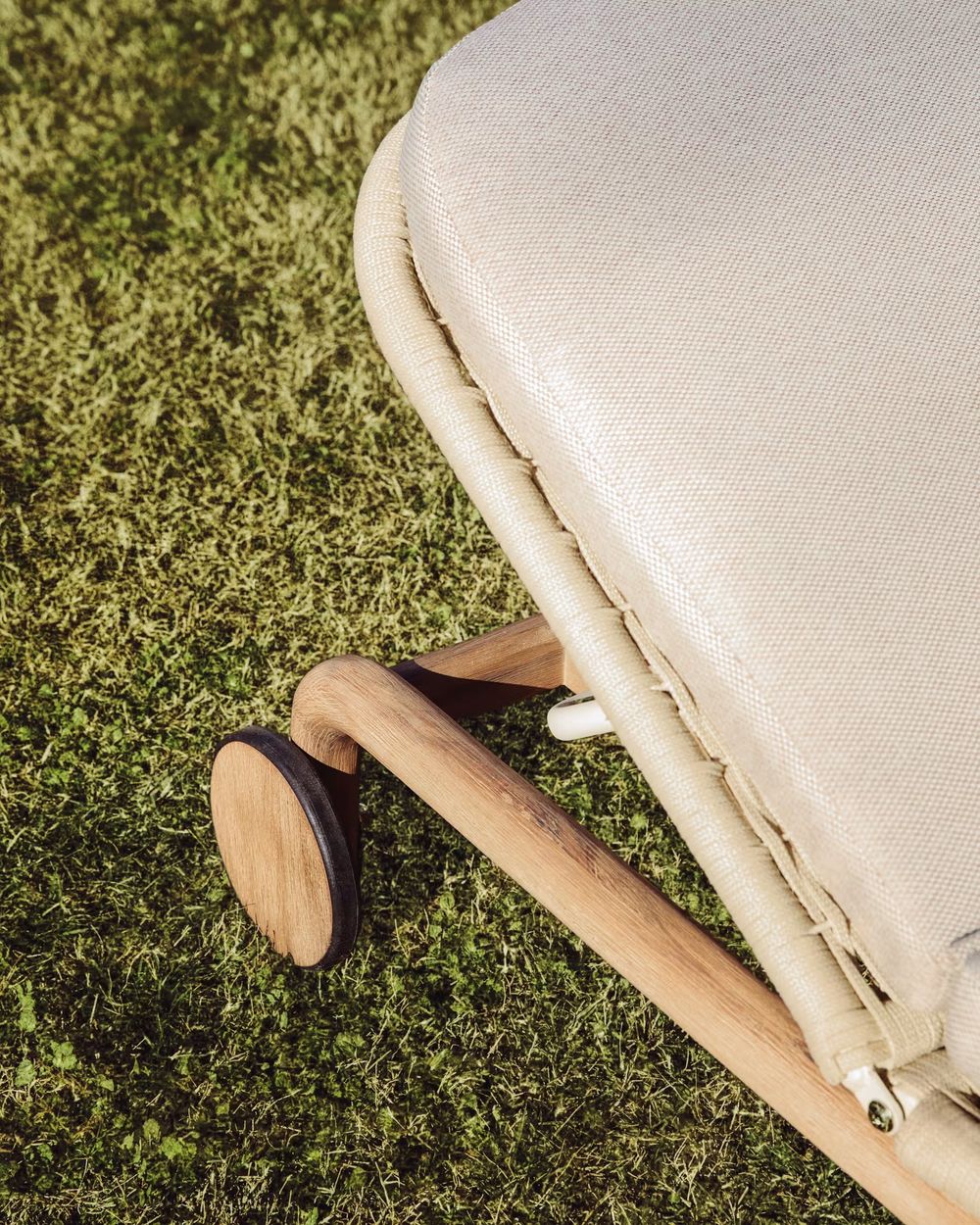 Ligstoel ALIPA - Acaciahout / Donkergrijs KAV O00489RO12