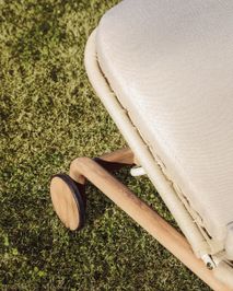 Ligstoel ALIPA - Acaciahout / Donkergrijs KAV O00489RO12