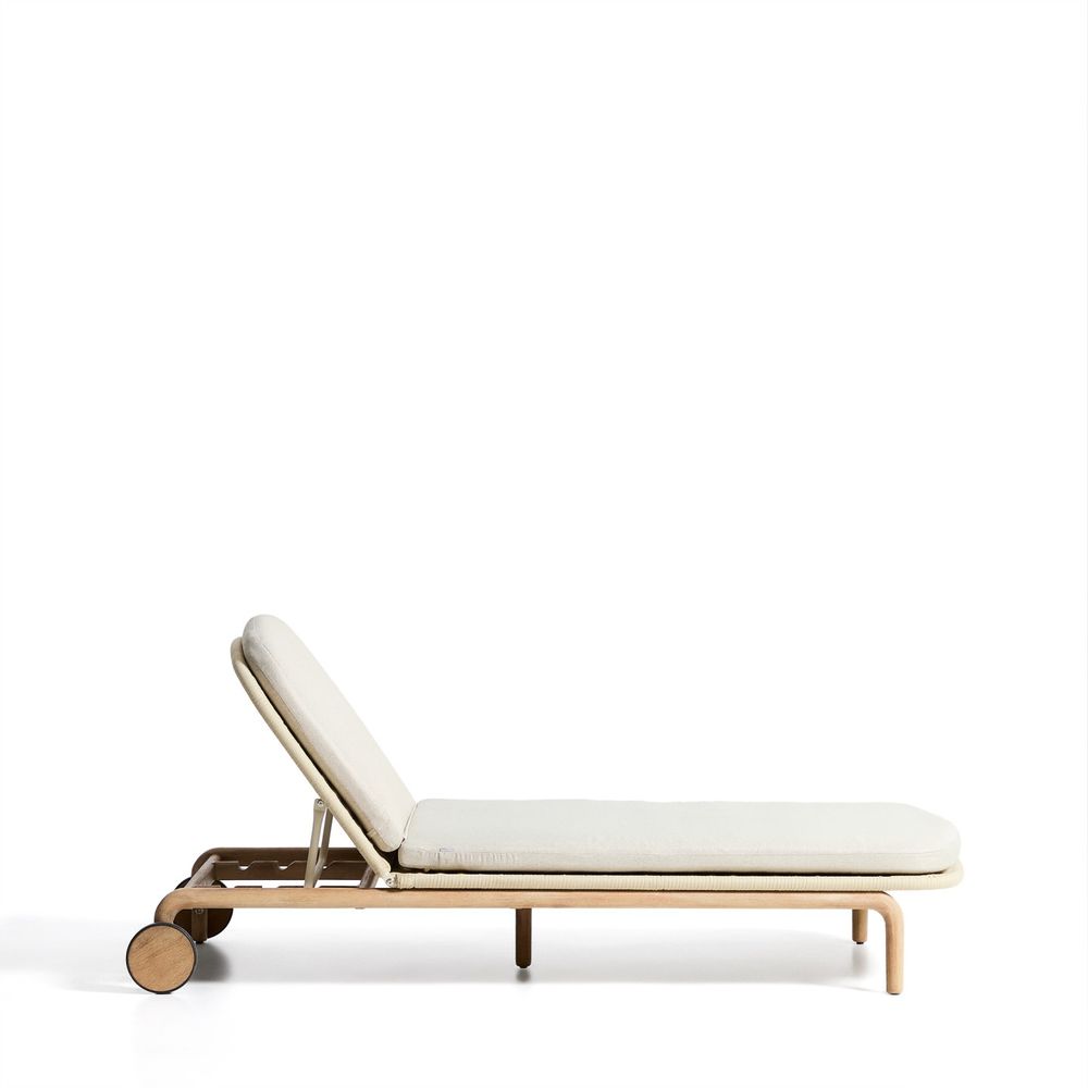 Ligstoel ALIPA - Acaciahout / Donkergrijs KAV O00489RO12