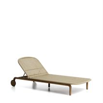 Ligstoel ALIPA - Acaciahout / Donkergrijs KAV O00489RO12