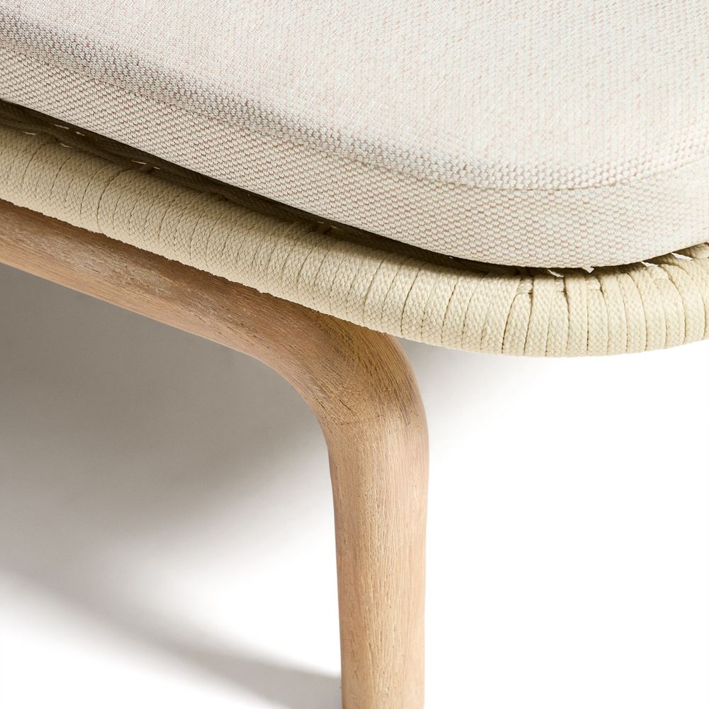 Ligstoel ALIPA - Acaciahout / Donkergrijs KAV O00489RO12