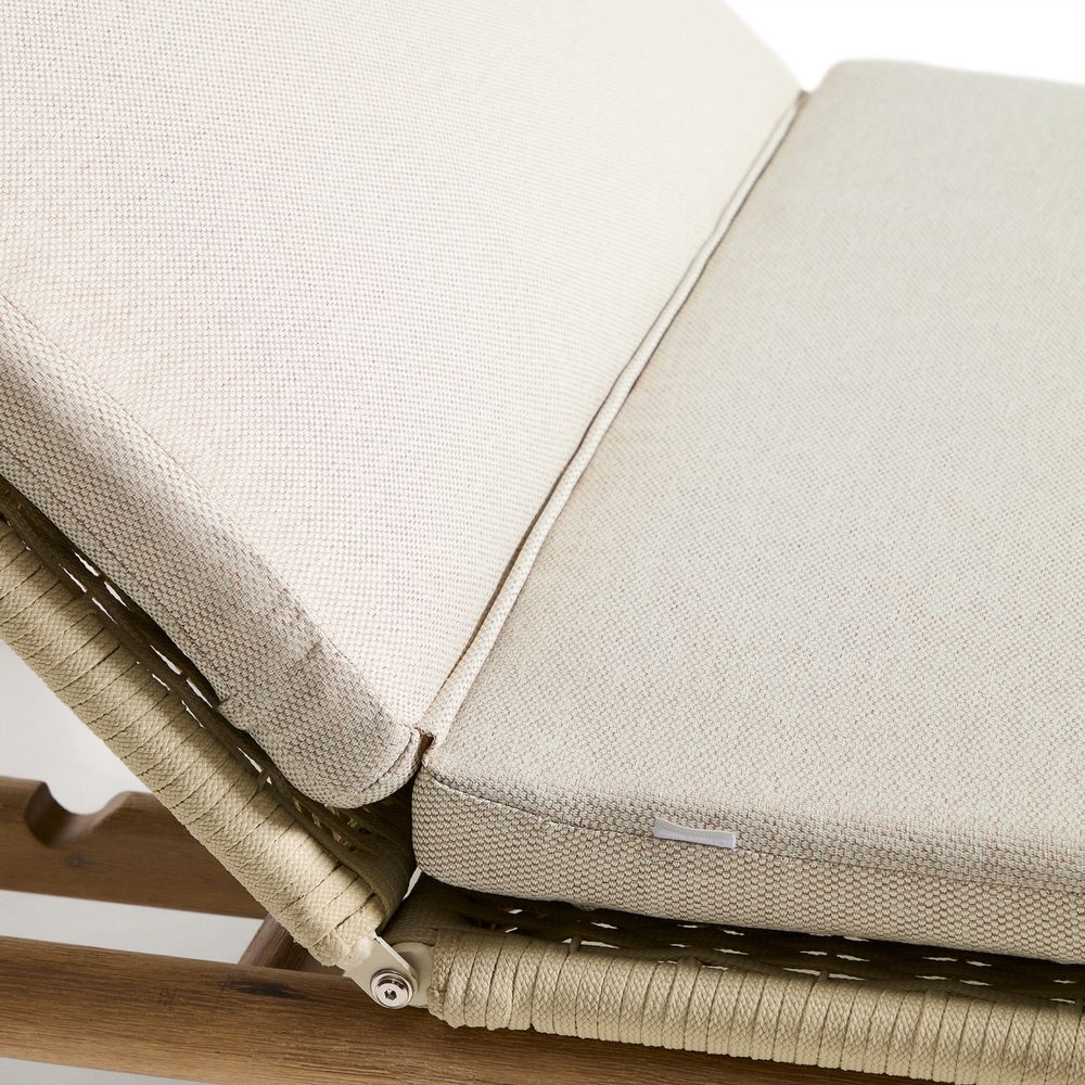 Ligstoel ALIPA - Acaciahout / Donkergrijs KAV O00489RO12